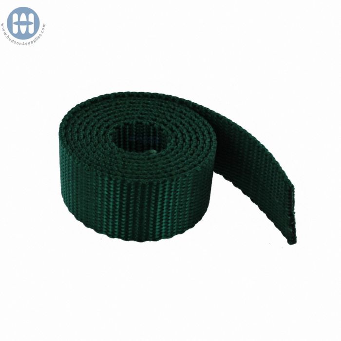 Nylon Webbing Heavy 1" (25mm) 422 Green (By The Yard)