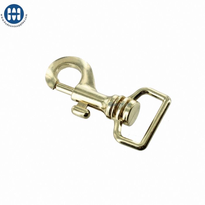 Mousqueton Crochet Rotatif  M116 25mm Plaqué Laiton
