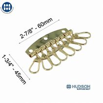 802-8 Key Plate 8 hooks Brass