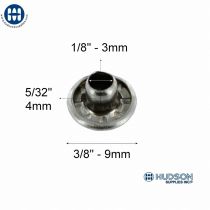 TD034 Diamond Shape Cap for Speedy Rivets Nickel 