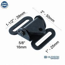 ITW Spring Loaded Cam Buckle 1" 00724-09 Black
