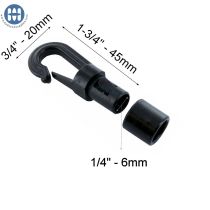 ITW 605-0250 Closed Hook for 1/4" Shockcord Black