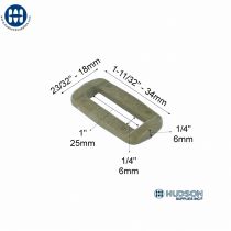 ITW Nexus Looploc 1" Rectangle Ring Tan 110-0100