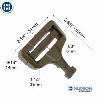 GT Cobra Slider Latch 1.5"/ 38 mm Coyote Brown