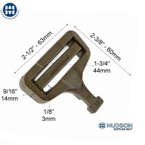 GT Cobra Slider Latch 1.75"/ 44 mm Coyote Brown