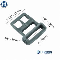  Foliage Green ITW Snap Dragon 1" (25mm) Loop Latch on a white background, featuring a blue Hudson logo.