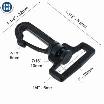 Basic Rotary Hook 1" Black