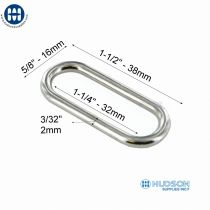 Oval Ring 1-1/4" (30mm) Nickel