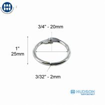 Loose Leaf Rings 3/4" (20mm) Nickel