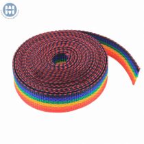 Polypropylene Webbing 1-1/2" (38mm) 901 Rainbow (By the roll)