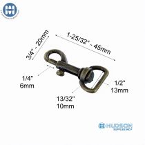 Flat Swivel Hook  M108F-13 Antique