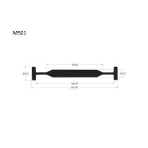 Flat Flexible Handle 140mm Black