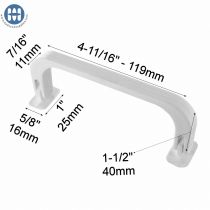 340/3 - 3 Piece Handle Set White