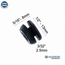 STUD025 Two Part Rivets Black