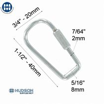 374 Keyring with Screw Closure Nickel