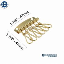 800-6E Key Plate with Six hooks Light Gold