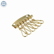 800-6E Key Plate with Six hooks Light Gold