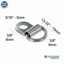 7704 D-Ring with Rivet Plate Nickel Plate