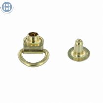 GA16 D Ring Loop with Rivet Plate Brass 