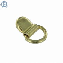 GA16 D Ring Loop with Rivet Plate Brass 