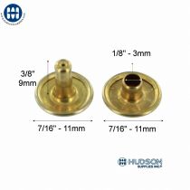 026D-09 Speedy Rivet Double Head 11mm Brass 