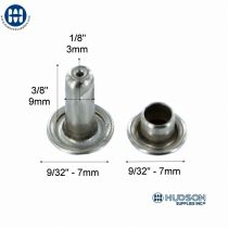 033D-09 - Speedy Rivet Nickel Double Head 9mm 