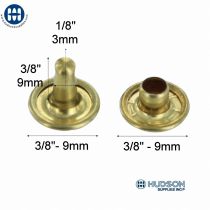 034D-09 Speedy Rivet Double Head Brass 