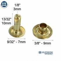 036-10 - Speedy Rivet Brass 10mm (2pcs)