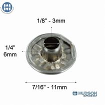TD036 Diamond Shape Cap for Speedy Rivets Nickel