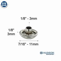 TS036 Sphere Shape Cap for Speedy Rivets Nickel
