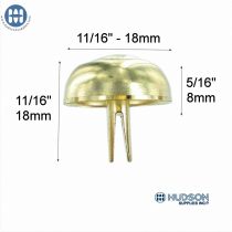 195X09MM Bell Stud Brass