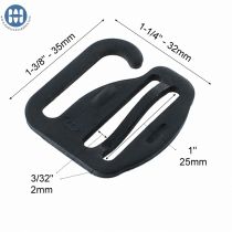 ITW Waterbury 19241-22 Waveloc G Hook Noir 25mm