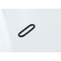 Welded Steel Black Enamel Oval Metal Ring for 1" to 1-1/8" straps