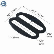 ITW Ajusteur M&eacute;tal Ovale 08090-22 25mm Noir