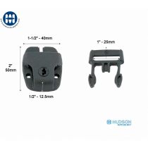 ITW Fermeture SR Verrouill&eacute; Spa 25mm 812-5018 Noir