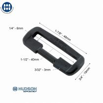 ITW Anneau Retenue 38mm 108-0150 (pour crochets) Noir