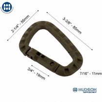 Detail 1x ITW Tac Link Carabiner 110-4200 Brun Coyote