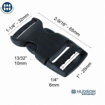 ITW TSR 150-0100 25mm (1") Buckle Black