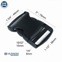 ITW 150-0150 Boucle Trovato TSR 38mm  Noir