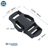 ITW Boucle 118-2075 avec Rel&acirc;che Large 20mm Noir