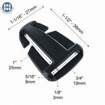 ITW Removable World SR T-Glide 20x25 647-2025 Black