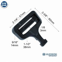 ITW GT Cobra Slider Male 250-0102 Noir 38mm