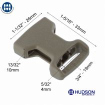 ITW Ghillie SR Femelle Fix&eacute; 810-1061 20mm Sable