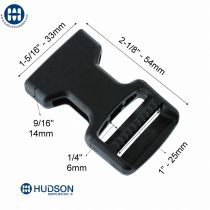 ITW GTSR Ladderloc Femelle 25mm Noir 810-1070