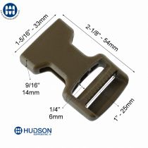 ITW GTSR Ladderloc Femelle 25mm 810-1070 Brun Coy