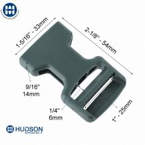 ITW GTSR Ladderloc Femelle 25mm 810-1070 Vert FG