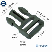 ITW GTSR 810-1058 M&acirc;le Fixe 25mm Vert FG