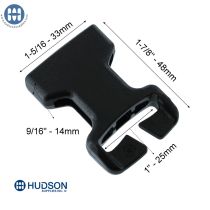 2pc Repair Buckle 1" Fem &amp; Male SB Black