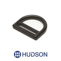 Basic Dee Ring with Double Bar 1" Black