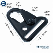 HK Style Sling Hook 1-1/4" Matt Black